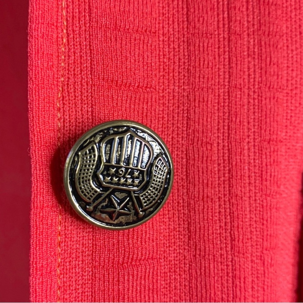 70s Red Polyester Jacket - Picture 6 of 7